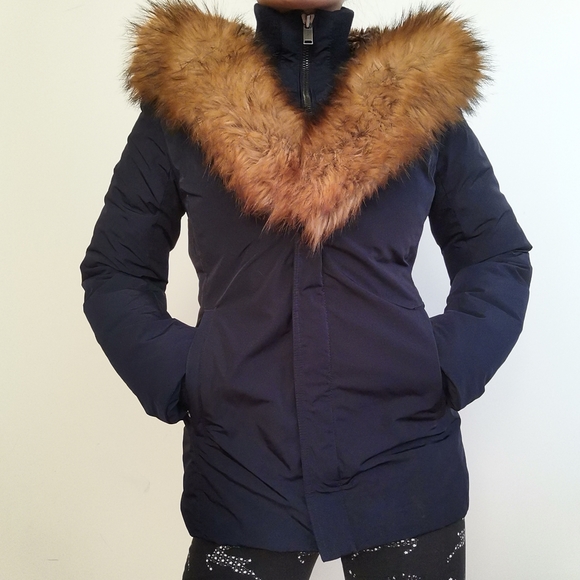 Babaton Lindon Down PARKA in navy - Picture 3 of 14